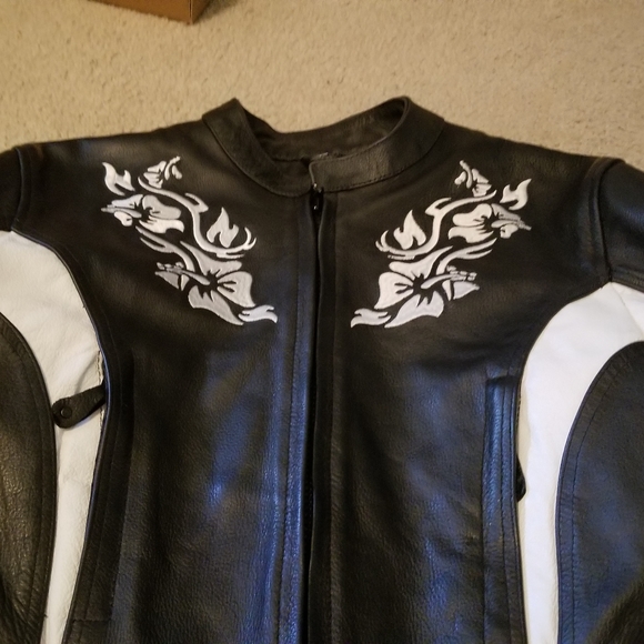 Street Legal Performance Women's Leather Black Motorcycle Jacket Size Large L - Picture 9 of 12